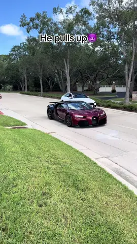 Super sport at cars and coffee🤯 #fyp #foryoupage #carsoftiktok #carspotting #cars #viral #naples #florida #carsandcoffee #buggati #chironsupersport 