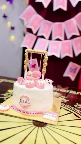 Welcome to the world Aizal ❤️  #allahblessings #Aqeeqa #ceremony #Home #cake #aizal #foryou 🥰🥰