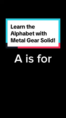 Learn the alphabet with Metal Gear Solid! (As collated by the users of the Metal Gear Solid subreddit) #fyp #foryoupage #mgs #metalgearsolid #solidsnake #bigboss 