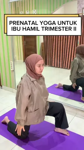 Prenatal yoga untuk ibu hami TRIMESTER II🥰 #prenatalyoga #yogaibuhamil #yogahamilonline #trimester2 