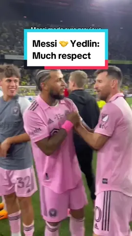A whole new level of respect between veteran teammates 🤝©️ #messi #intermiami #respect #MLS #leaguescup 