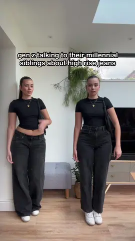 based on actual conversations with my older sisters 😭  #genz #genzvsmillenial #genzvsmillennials #millennials #millenialsoftiktok #millenialsbelike #lowrise #highrise #lowrisejeans 