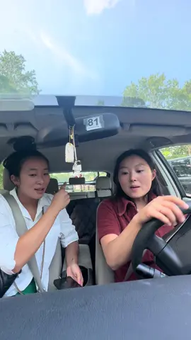 The backseat driver and queen of the four point turnaround 🚙 @Issa 