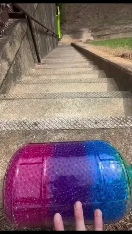 1 minute of satisfiying glass breaking down stairs#viral #asmrsounds #glassbreaking 