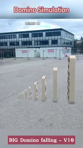 BIG Domino falling - V10 #domino #dominos #dominoeffect #dominosimulator #experiments #Science
