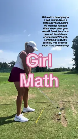 Girl math golf course version. #womenwhogolf #weekendgolfer #golfgirls #countryclubchronicles #countryclublife #girlmath 