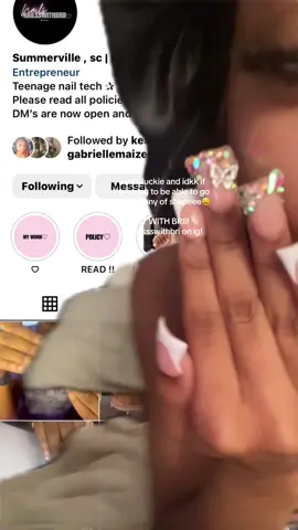 && did her bigg onee! she is located in the summerville area. I love supporting young beginners! & the way her work looks way beyond a “beginners“ work..trust she was one of the best techs i tried and LOVED! between the vibes and the work idkkk whats besttt #ducknails #fyp #iiimandak #viral #trending 