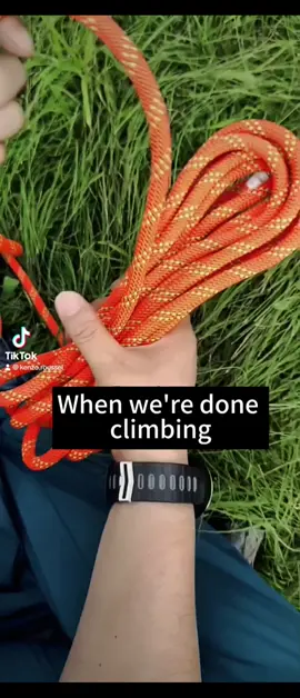 Tip for holding climbing rope#Outdoors #outdoorliving #travel #camping #fyp #fypシ #tiktok 