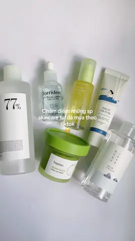 dùng gì review đó với các sp hot tiktok 🤤👍🏻 #kbeauty #koreanskincareproducts #oliveyoung ##hwahae #glowpick #xuhuong #fypシ #anuaheartleaf77 #torriden #goodal #roundlab #beplain #viralskincareproducts 