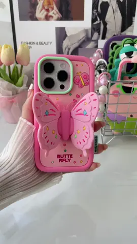 Butterfly stand phone case!😍#butterfly #pink #pretty#cantik #cute #phonecase #ios #iphonecase 