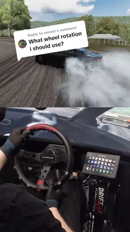 Replying to @voxxar😅 But if you want to go even step further you can check individual car steering lock degrees and match your wheel settings to it. #cammus #simdrifting #drift #drifting #assettocorsa #maxbooz 