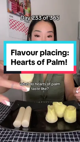 Replying to @bushrahussain483 A video dedicated to figuring out how to describe the flavour of hearts of palm, since i often get asked what do hearts of palm taste like!! #eatwithgg #ggflavour #mukbang #mukbangeatingshow #heartsofpalm #heartsofpalmexplained #FoodTok #fyp 