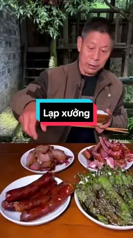 Lạp xưởng cùng ông, chưa bao giờ thấy ông ăn cơm thiệc #doantrungquoc #videomukbang #amthuctrungquoc #cooking 