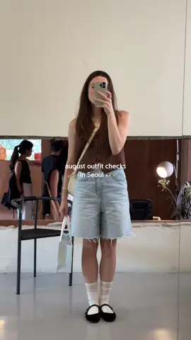 jorts or cargo maxi skirt on repeat 💃#outfitcheck #summerinkorea #summerdays #코디추천 #livinginseoul #recentoutfits  #outfitcheckchallenge #whatiworerecently #summeroutfitinspo #seoulkorea #maryjaneoutfits #sambaoutfit 