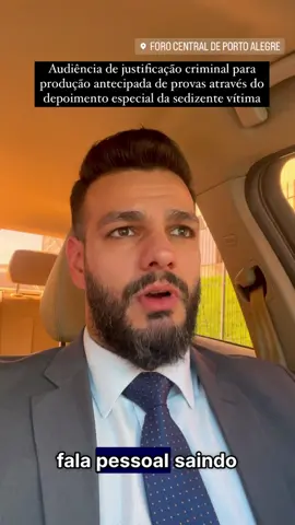 Audiência de justificação criminal para produção antecipada de provas através do depoimento especial da sedizente vítima! A defesa não para! L #advogado #advogadocriminalista #advocacia #advogadocriminal #advocaciacriminal #juri #tribunaldojuri #mulherdepreso #estudantededireito #academicodedireito #jovensadvogados #oab 