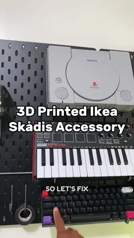 I used this PS4 Controller holder in a different way. Its amazing what 3D printing can do.  IKEA pegboard accessory   Models: Controller Holder (works for PS5) - JordanCormack Links on sulcetech website click on 3d prints  All models can be found on thingiverse #3dprint #3dprinting #3d #3dprint #3dprinter #3dprinted #tech #setup #ikea #pegboard 