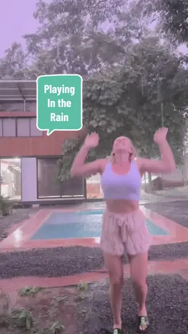 #CapCut I love playing in the rain. #rain #whitetanktop #goodtimes 