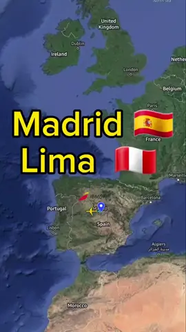 El vuelo  entre Europa y Peru