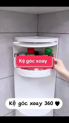 Kệ góc xoay 360 độ , đựng đồ nhà bếp nhà tắm #xh #giadung #muataitiktok #kegocxoay #kegocxoay360 
