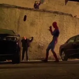 Before vs. After of the Thief Scene 😂 #spiderman #behindthescenes