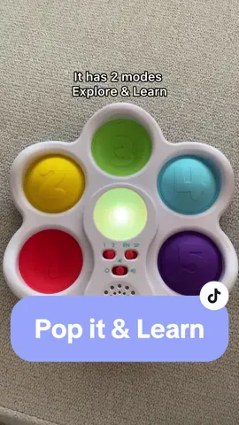 Pop it! & Learn - available at Target now!🤩 This light up Pop it! comes with 2 fun modes for littles to explore😊 #popitandlearn #popit #learningpopit #learningtoys #educationaltoys #chuckleandroar #target #buffalogames 
