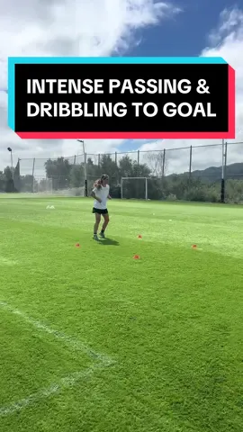 Intense Passing & Dribbling to Goal #soccertraining #soccerdrills 