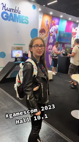 Ash doing a little dance! #gamescom #gamescom2023 #billiebustup #fyp #indiegames #gamedev #humblegames 