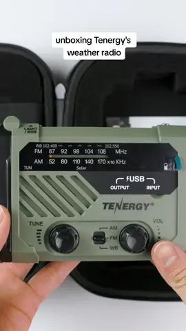 what's included in our radio which can be powered by a hand crank, the sun, or batteries? #asmr #unboxing #tenergy #weather #radio 
