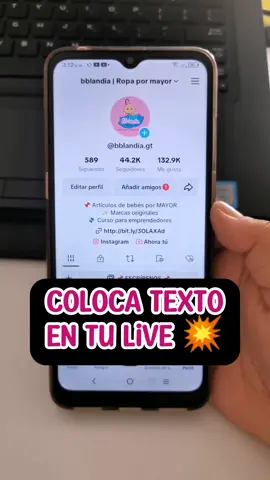 Coloca texto dentro de tu live, sígueme para más #comocolocartextoenunlive #creadordecontenido #nuevosentiktok #dueñosdenegocio #comovenderportiktok #tipsgratis 