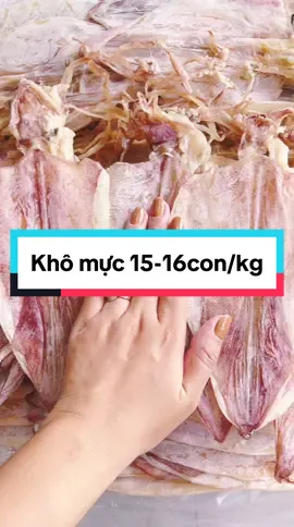 Khô mực lớn 15-16con/ký Con to 2 bàn tay Dày mình, trắng đẹp #Master2023byTikTok #xuhuong #khômực #khô_mực 