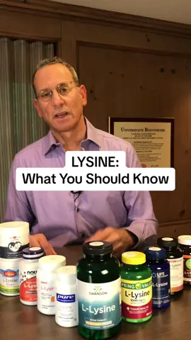 Important things to know about lysine supplements, from Tod Cooperman, M.D., of ConsumerLab.com. #lysine #consumerlab 
