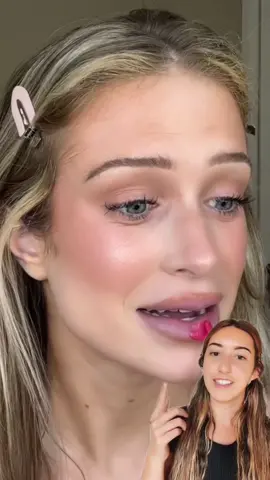 Testando o hack labial viral 😱 O que você achou do resultado? #makeup #beauty #makeuphacks #lipstickhack #viralmakeuptrend #makeuptrend #lipstrend #greenscreenvideo #virallipstain 