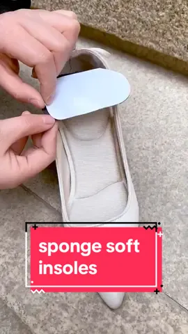 1 pair of sport sponge soft insoles，high heels insoles perspiration and breathable can be cut#insoles #softinsoles #lifehacks #goodstuff #convenientlife 