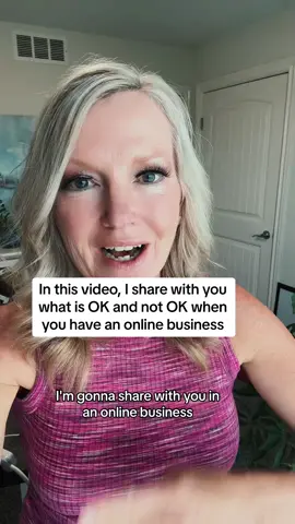 In this video, I share with you what is OK and not OK when you have an online business. #MomsofTikTok #mombiz #momsover50 #workfromhomemom #passiveincomeformoms 
