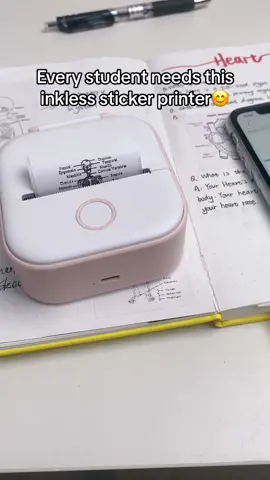 Student Life Change now! #phomemo#inkless#inklessprinter#stickers#study#backtoschool#biology#asmr#notes#giftideas#tiktokmademebuyit#amazonfinds#viral 