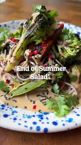 ‘End of Summer’ Warm Soba Noodles with charred broccoli, seared smoked tofu and a tangy peanut sauce. 🥦 @sophsplantkitchen This is a perfect low effort, maximum flavour salad packed with protein, fibre and lots of other good stuff. Ready in 20 mins to save you slaving over a hot stove when it’s muggy in the evenings.  INGREDIENTS and method are on my IG page  #veganfyp #easyveganrecipes #plantpowered #sobanoodles #healthyrecipes 