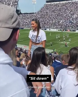 Kendall Vertes being told to sit down by another student at penn state university football game #fypシ #dancemoms #dancemomsclips #dancemomsedits #kendallvertes #jillvertes #trending #abbyleemiller 
