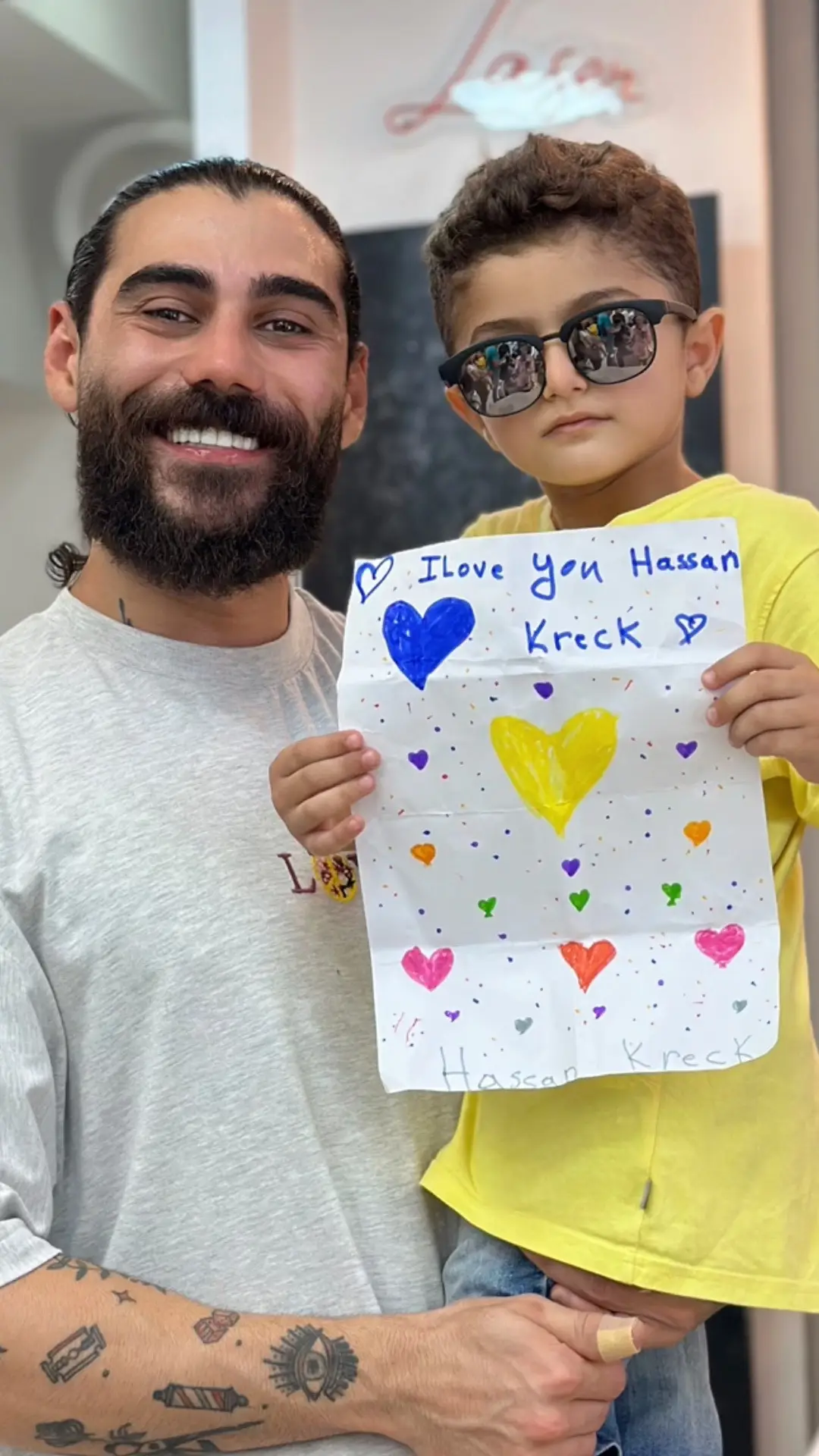 Love you more habibi ❤️❤️ #kreikhassan☝️#colorwithlove #barber #kidskreik #hairdresser #haircut #reels #fyp #👌 #reel #men #menBarber #cut #Summer #handsome #hairstylesformens #kreikhairstyle #kreikyourhand #kreikbarber 