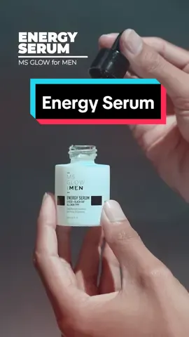 Energy Serum dari MS Glow For Men mengandung 6 macam asam kompleks yang membantu merawat kulit berjerawat, menyamarkan kerutan, mencerahkan kulit dan mengangkat sel-sel kulit mati. Gunakan Energy Serum pada wajah yang telah dibersihkan dengan Energizer Facial Wash. #msglowskincare #skincare #itsforrealmen #pembersihwajah #fyp 