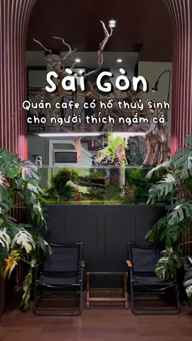 Quán cafe có hồ thuỷ sinh cực đẹp 🪸✨  #saigondidau #cafe #coffee #cafesongao 