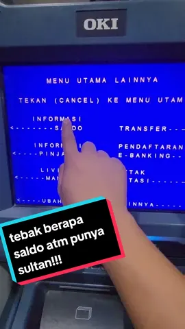 saldo atem punya sultan#fypシ゚viral #pekanbaru_riau #kulinertiktok #syultan #saldoatm 