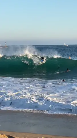 If you look closely, you can see him become one with the lip of the wave 😂 🌊 #fyp #foryou #waves #surf #surfing #ocean #surftok #wedge 