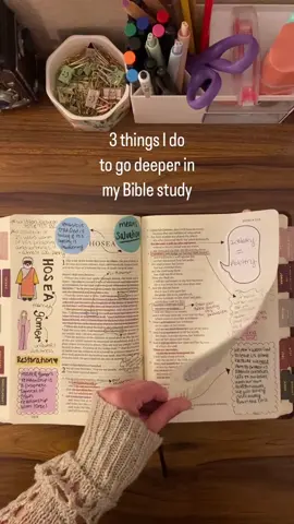 3 of the things I do to dive deeper in my bible study! -Character studies -Word/Phrase/Verse mapping -Comparisons, lists, and other diagrams Follow on IG and TikTok for more of all of these 😊 #biblestudyinspiration #biblestudyjournaling #biblejournalingideas #characterstudies #versemapping #christianitytok #studyyourbible 