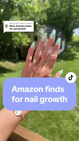 Replying to @Ally Rooker my nails grow so slow heres what i use to help #nailtok #nailcare #nailgirl #nailgrowth #amazonfinds #amazonbeauty 