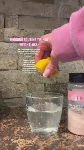 I started doing this every morning and it has helped so much with hydration, my digestion/bloating, weightloss, mental clarity/energy and getting in the minerals that your body needs everyday first thing in morning. #himalayan #himalayansalt #weightloss #Fitness #FitTok #healthyhabits #transformation #detox #healthyliving #diet #fatloss #habits #SelfImprovement #motivation #hacksoflife #fyp #trending #pov #lemonwater #lemonwaterbenefits #lemonwaterdetox #saltwater #morningroutineaesthetic #morningroutine #whatieatianday #morningroutines 