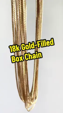 #jewelrybynikid #18kgoldfilled #boxchainnecklace #availablenow on my EBAY & TIKTOK SHOP—>                 🛍️JEWELRYBYNIKID🛍️