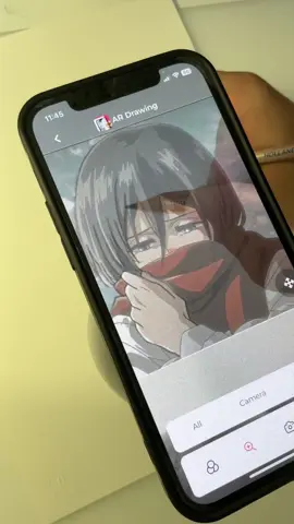 You should get acquainted with this great app. App: AR Drawing #ardrawing #attack_on_titan #drawinganime #pencilsketch 