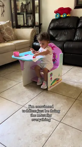 She did this for an hour straight #draft #toddlertok #fyp #toddlerthings #toddlerbehavior #funny #girlmom #momtok #coloring 