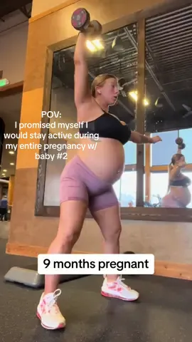During my first pregnancy I was unable to workout past 3 months pregnant. It was a rough pregnancy & a rough postpartum 🥺😕 BUT THIS PREGNANCY was amazing. I was able to workout the entire time which made my postpartum experience way better!! 🥹🫶🏼 If you can get moving and stay actice during your pregnancy, DO IT‼️ So many benefits, especially during postpartum 🥰 #CapCut #fyp #fypシ #pregnancyworkout #pregnancyworkouts #pregnancyweightgain #pregnantbelly #pregnantbellybump #workoutpregnant #workoutpregnancy #pregnancyjourney #toddlermom #girlmom #38weekspregnant 