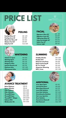 #pricelist #perawatan #auradermatology 